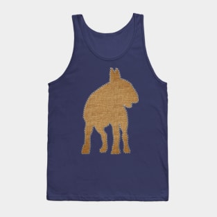 English Bull Terrier Stitched Silhouette Tank Top